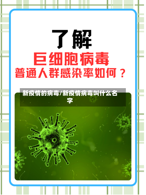 新疫情的病毒/新疫情病毒叫什么名字